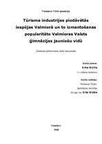 Referāts 'Tūrisma industrijas piedāvātās iespējas Valmierā un to izmantošanas popularitāte', 1.