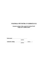 Konspekts 'Politikas pēctecība un izbeigšanās', 1.