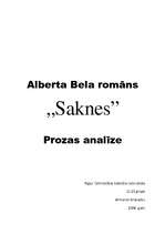 Konspekts 'Prozas analīze Alberta Bela romānam "Saknes"', 1.