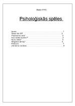 Konspekts 'Psiholoģiskās spēles', 1.