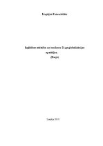 Eseja 'Izglītības attīstība un tendence 21.gadsimta globalizācijas apstākļos', 1.
