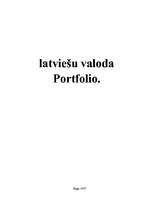 Referāts 'Portfolio', 1.