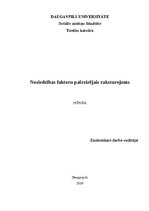 Referāts 'Noziedzības faktoru pašreizējais raksturojums', 1.