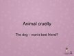 Prezentācija 'Cruelty to Animals', 1.