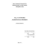 Referāts 'SIA "A" autoparka palielināšanas projekts', 1.