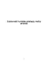 Referāts 'Subboreāli humīdās (platlapju mežu) ainavas', 1.