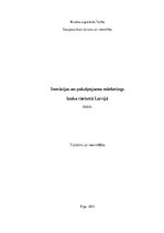 Eseja 'Inovācijas un pakalpojumu mārketings lauku tūrismā Latvijā', 1.