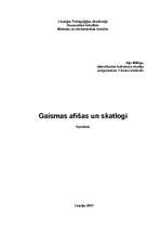 Eseja 'Gaismas afišas un skatlogi', 1.