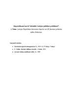 Eseja 'Latvijas Republikas Satversmes sapulce un LR Saeimas politiskie spēki, diskusija', 1.