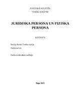 Referāts 'Juridiska persona un fiziska persona', 1.