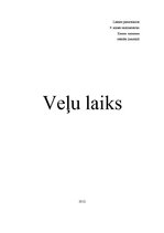 Referāts 'Veļu laiks', 1.