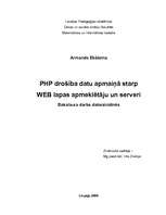 Diplomdarbs 'PHP drošība datu apmaiņā starp WEB lapas apmeklētāju un serveri', 10.