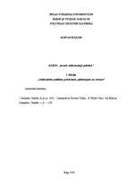 Eseja 'Salīdzinošās politikas priekšmets, pielietojums un vēsture', 1.