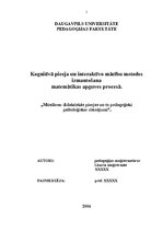 Referāts 'Mūsdienu didaktiskās pieejas un to pedagoģiski psiholoģiskie risinājumi', 1.