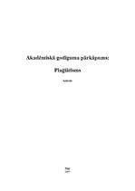 Referāts 'Akadēmiskā godīguma pārkāpums: plaģiātisms', 1.