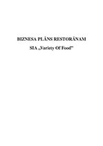 Biznesa plāns 'Biznesa plāns restorānam SIA "Variety of Food"', 1.