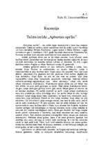 Eseja 'Recenzija par teātra izrādi "Apburtais aprīlis"', 1.