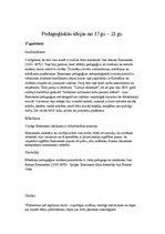 Konspekts 'Pedagoģiskās idejas no 17. līdz 21.gadsimtam', 1.