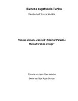 Prakses atskaite 'Prakses atskaite viesnīcā "Aldemar Paradise Mare & Paradise Village"', 1.