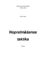 Referāts 'Nopratināšanas taktika', 1.