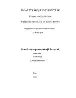 Konspekts 'Ievads starptautiskajā biznesā', 1.