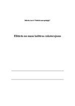 Referāts 'Elitārās un masu kultūras raksturojums', 1.