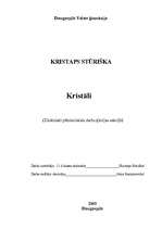 Referāts 'Kristāli', 1.