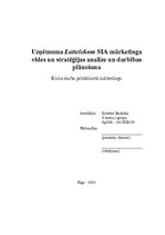 Referāts 'Uzņēmuma SIA "Lattelekom" mārketinga vides un stratēģijas analīze un darbības pl', 1.