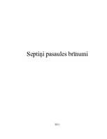 Konspekts 'Septiņi pasaules brīnumi', 1.