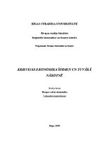 Konspekts 'Krievijas ekonomika šodien un tuvākā nākotnē', 1.