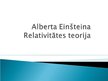 Prezentācija 'Alberts Einšteins un relativitātes teorija', 1.