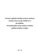 Referāts 'Emociju regulācijas attīstība un galvas smadzeņu struktūru loma emociju attīstīb', 1.