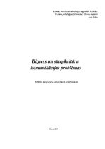 Referāts 'Bizness un starpkultūru komunikācijas problēmas', 1.