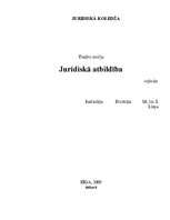 Referāts 'Juridiskā atbildība', 1.