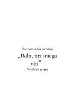 Konspekts 'Ziemassvētku scenārijs "Balti, tīri sniega vīri"', 1.