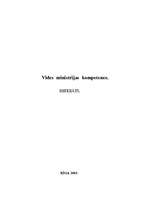 Referāts 'Vides ministrijas kompetence', 1.