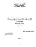 Referāts 'Pirmspensijas vecuma iedzīvotāju sociālā atstumtība', 1.