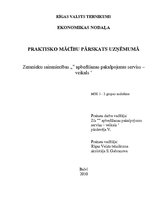 Prakses atskaite 'Prakses atskaite par apbedīšanas biroju', 1.