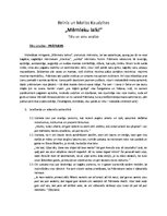 Konspekts 'Reinis un Matīss Kaudzītes "Mērnieku laiki". Tēlu un ainu analīze', 1.