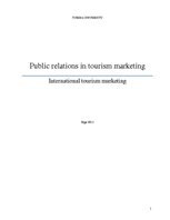 Referāts 'Public Relations in Tourism Marketing', 1.