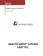 Referāts 'Analysis about "Latvijas gāze"', 1.