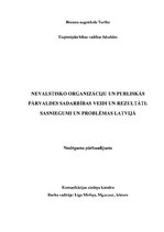 Referāts 'Nevalstisko organizāciju un publiskās pārvaldes sadarbības veidi un rezultāti: s', 1.