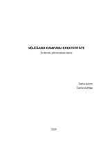 Referāts 'Vēlēšanu kampaņu efektivitāte', 1.