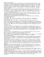 Eseja 'Programming Languages Discusses a Few of the Programming Languages Used at Hewle', 1.