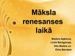 Prezentācija 'Māksla renesanses laikā', 1.