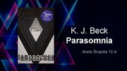Prezentācija 'K.J. Beck "Parasomnia" book report', 1.