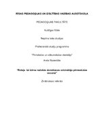 Referāts 'Rotaļa kā bērna radošās domāšanas veicinātāja pirmsskolas vecumā', 1.