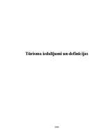 Konspekts 'Tūrisma iedalījumi un definīcijas', 1.