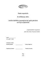 Diplomdarbs 'Auditordarbības pamatprincipi gada pārskata revīzijā uzņēmumā', 1.