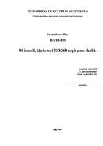 Konspekts '84 iemesli, kāpēc tevi nekad nepieņems darbā', 1.